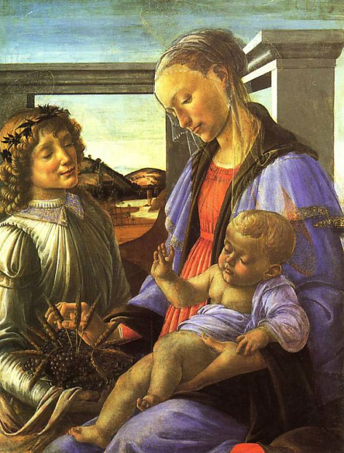 Vierge et enfant avec un ange - Botticelli